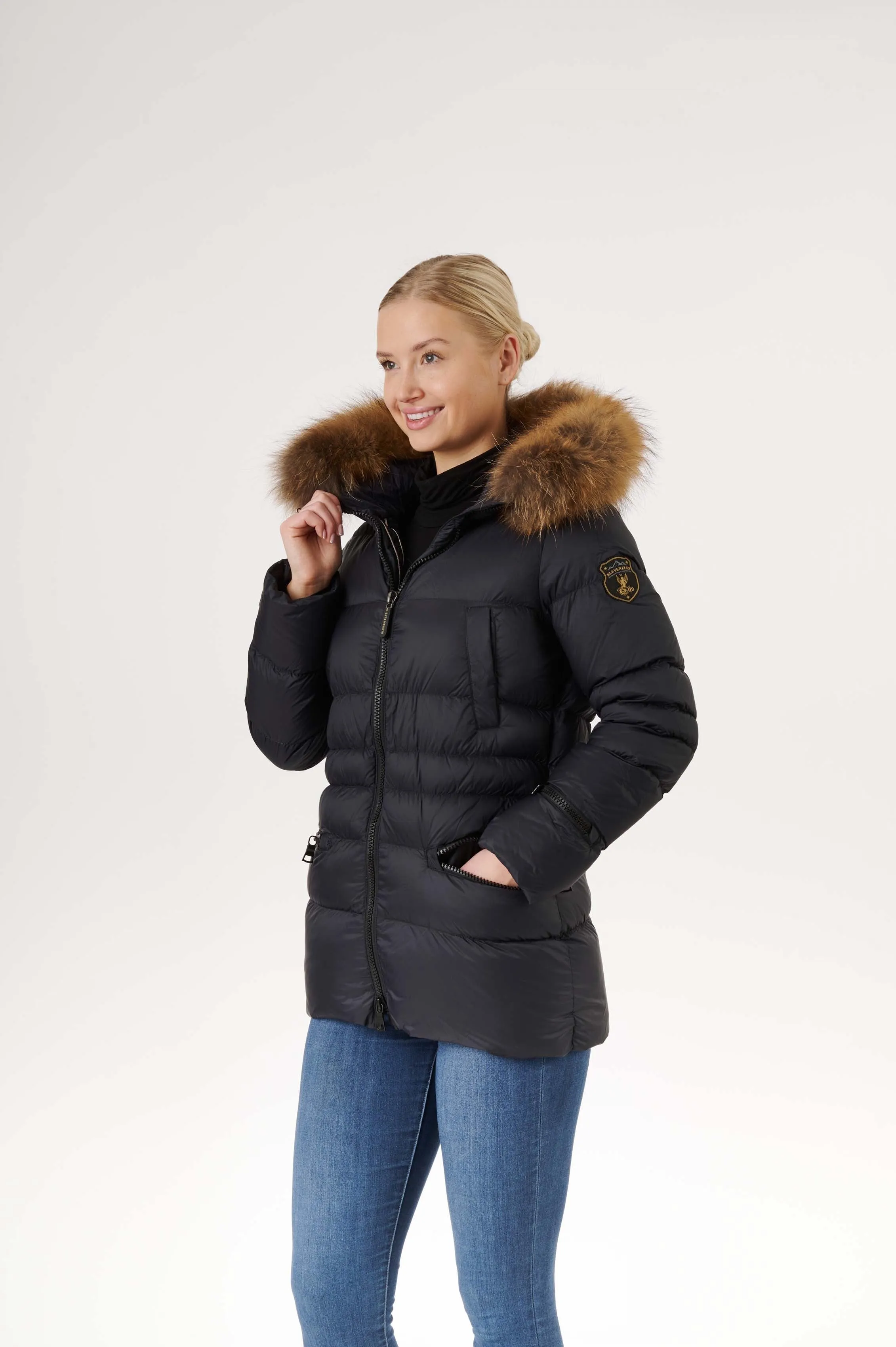 Earth Spirit Long Down Jacket | Black