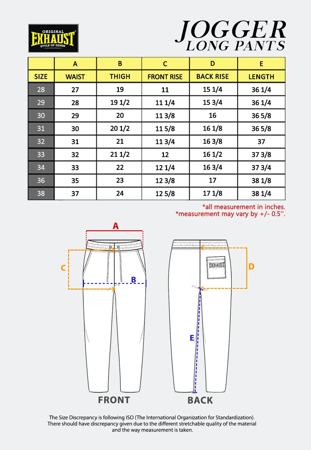 EXHAUST JOGGER LONG PANTS 1764