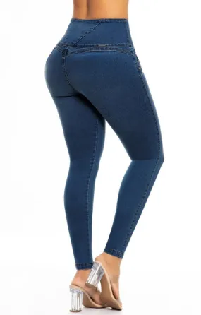 Felipa Push Up Jeans - High Waisted - Blue