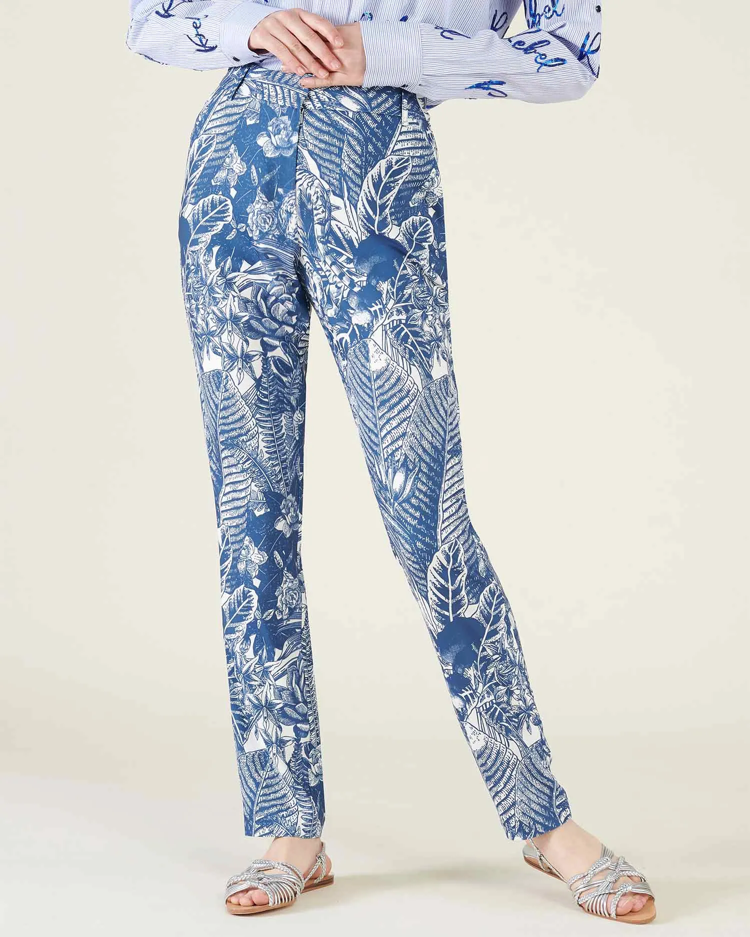 Floral pattern pants