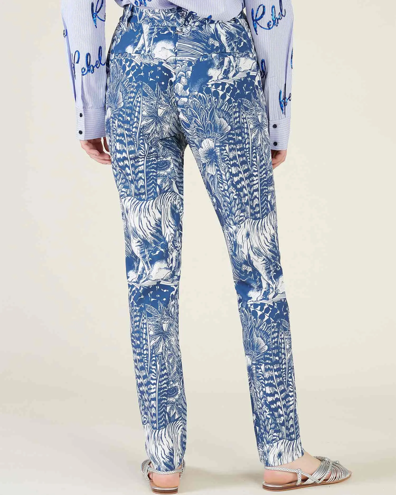 Floral pattern pants