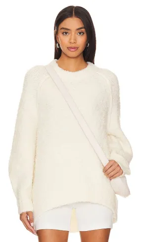 Free People Teddy Sweater Tunic in Ivory