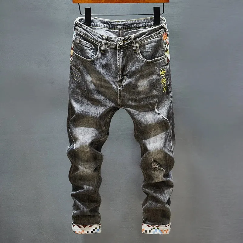 GeoStitch High-End Slim Fit Jeans