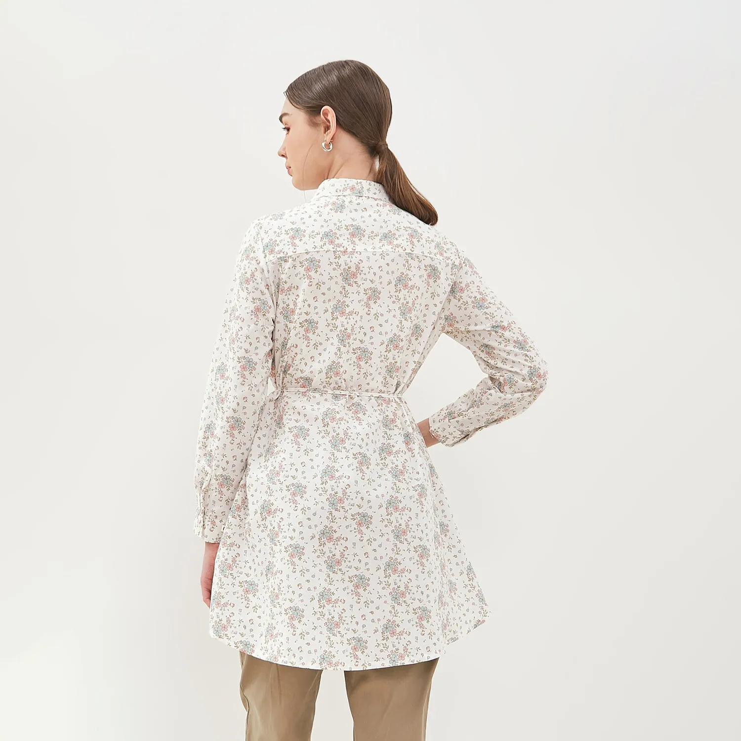 GRAPHIS Floral Long Tunic Shirt