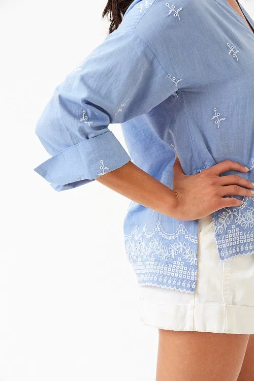 HANNAH ANGLAISE EMB TOP