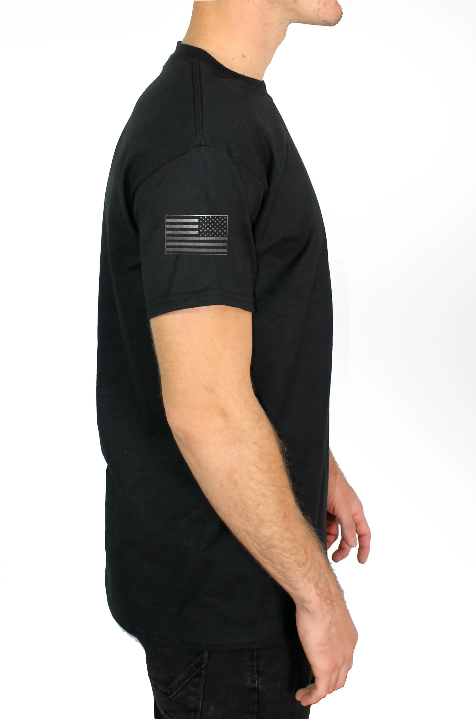 Hellhound 50-50 Blend Black Unisex PT Short Sleeve Shirt. Approved for PT