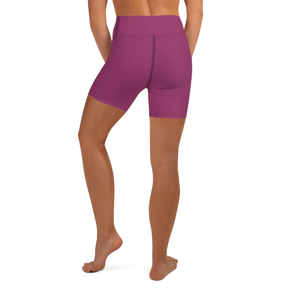Hibiscus Purple High Waist Shorts