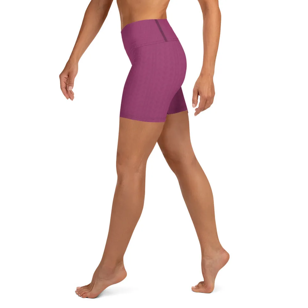 Hibiscus Purple High Waist Shorts