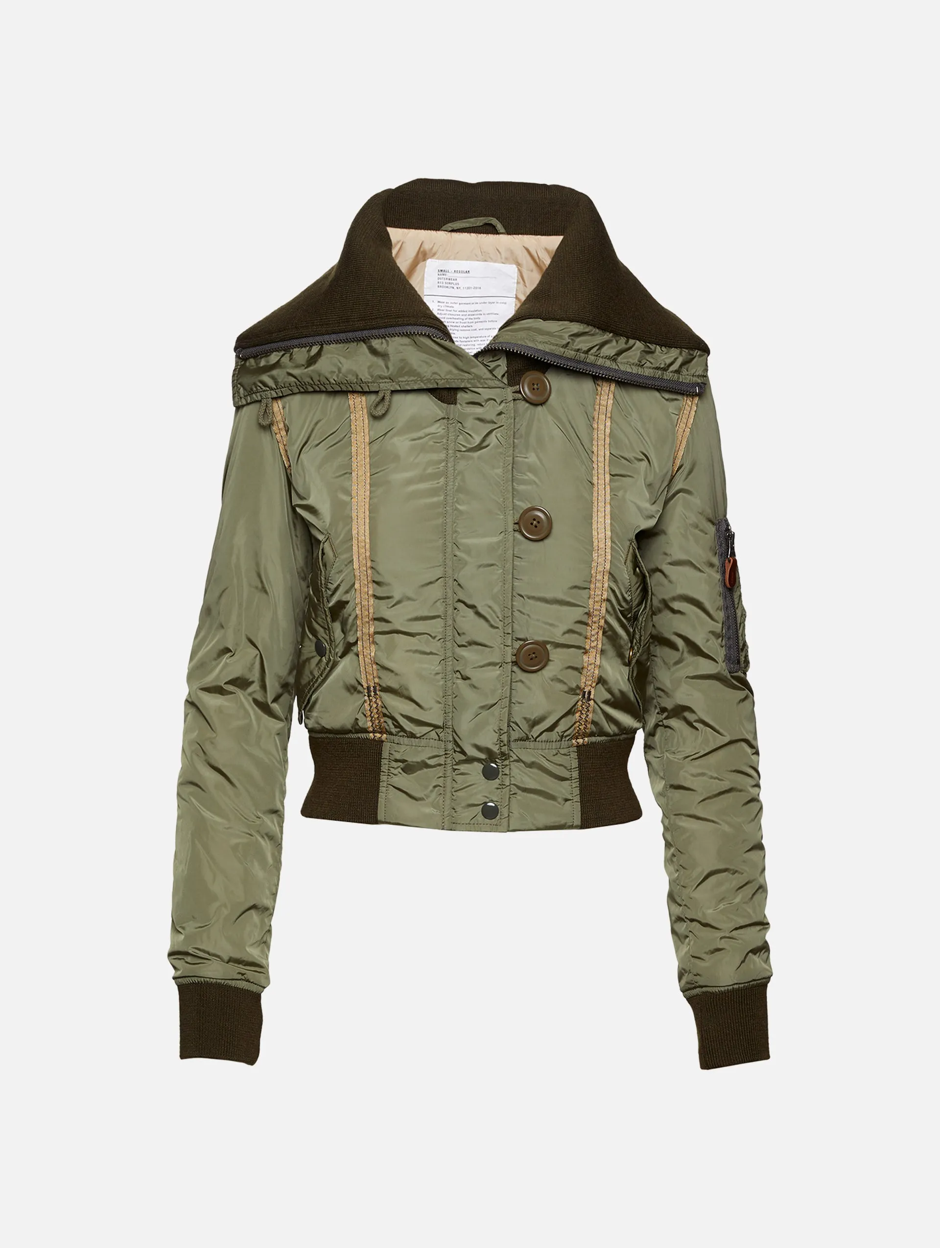 High Neck Shrunken Jacket