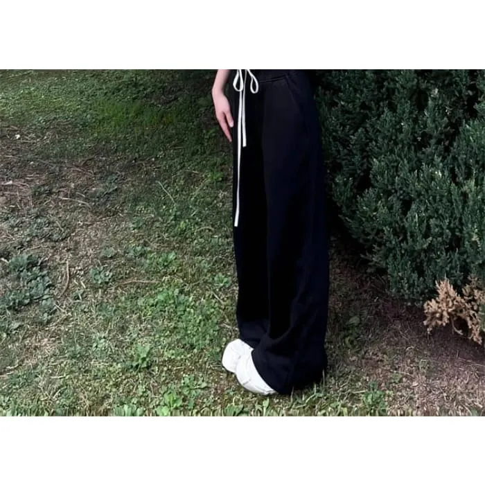 High Rise Plain Wide Leg Pants (Various Designs)
