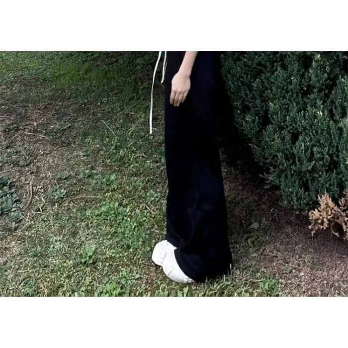 High Rise Plain Wide Leg Pants (Various Designs)