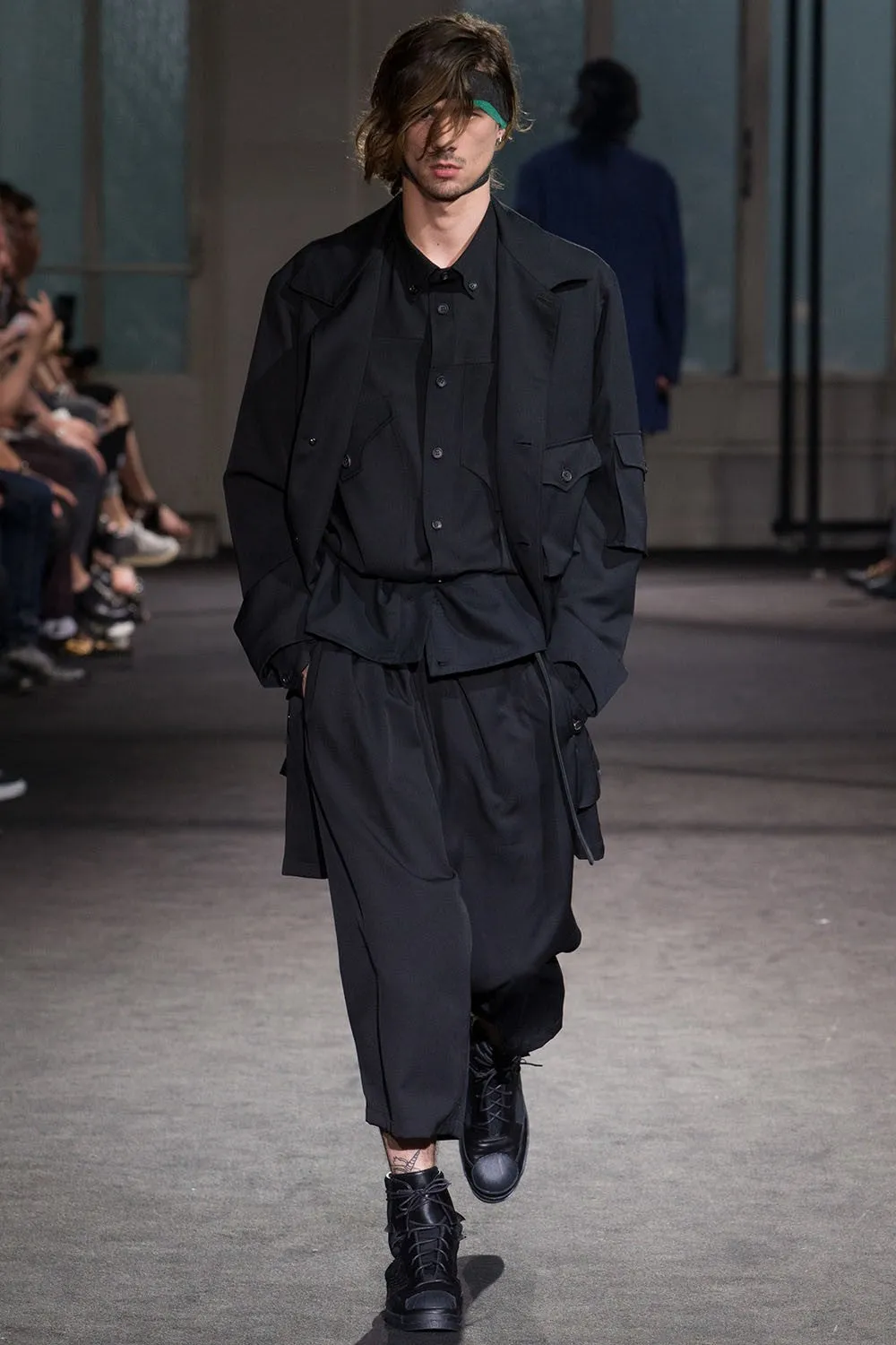 High Waist Pants Wrinkled Gabardine