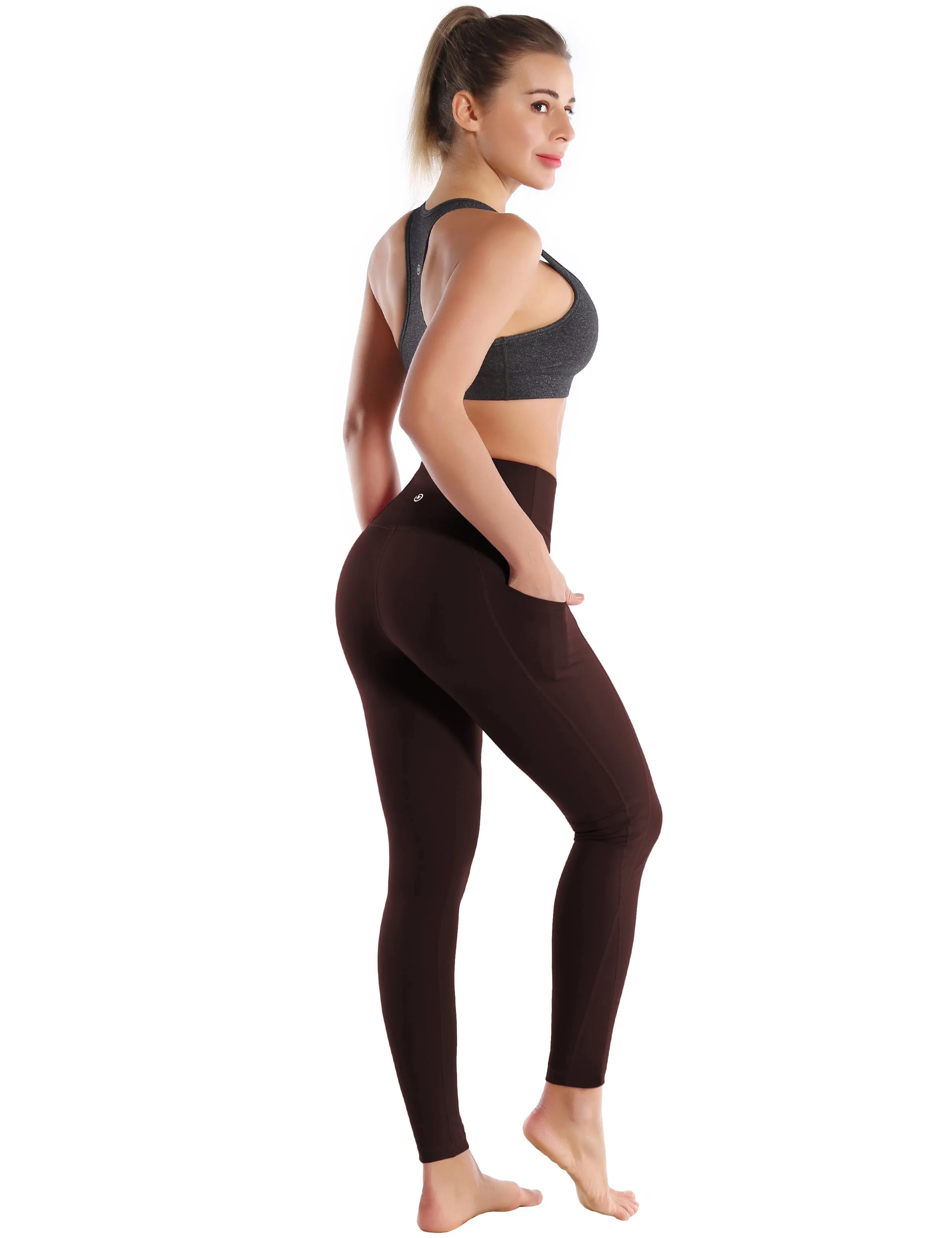 High Waist Side Pockets Pilates Pants mahoganymaroon_Pilates