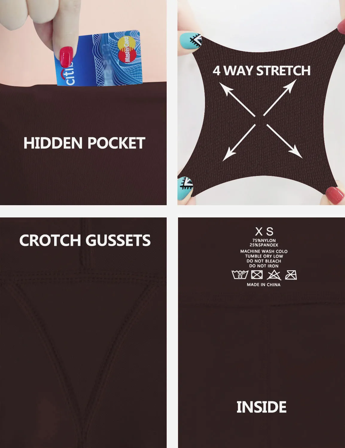 High Waist Side Pockets Pilates Pants mahoganymaroon_Pilates