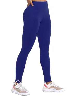 High Waist Side Pockets Running Pants navy_Running
