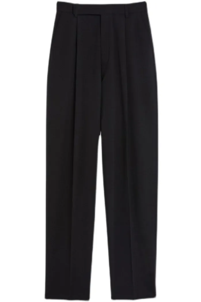 High waist straight pants / beige