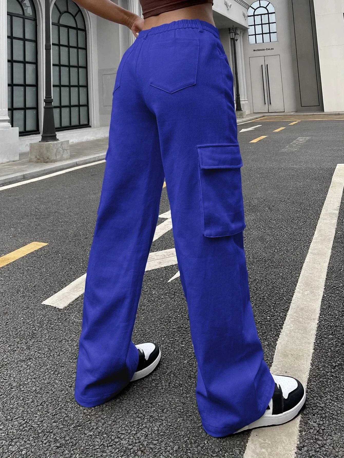 High Waisted Cargo Jeans With Flap Pocket