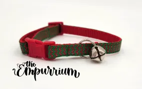 Holiday Cat Collar - Christmas Chevron