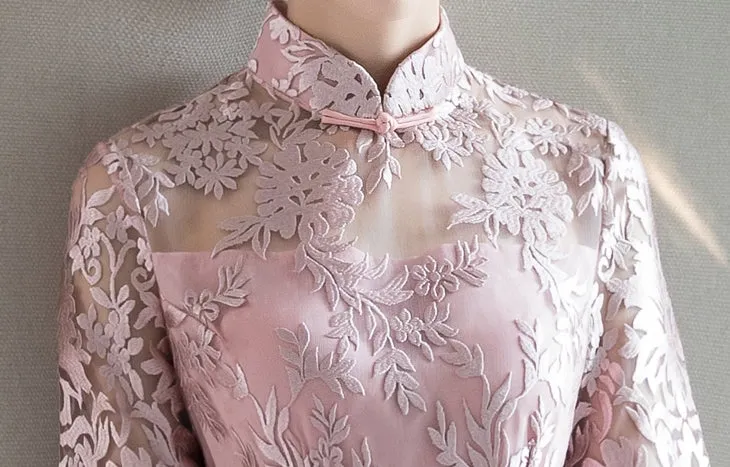 Hudson cheongsam dress (ready stock in grey (M&XL) and pink (L&2XL)&red (L)/3 colours)