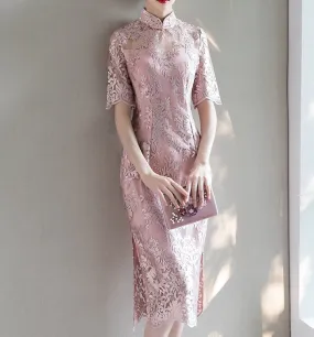 Hudson cheongsam dress (ready stock in grey (M&XL) and pink (L&2XL)&red (L)/3 colours)