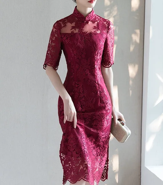 Hudson cheongsam dress (ready stock in grey (M&XL) and pink (L&2XL)&red (L)/3 colours)