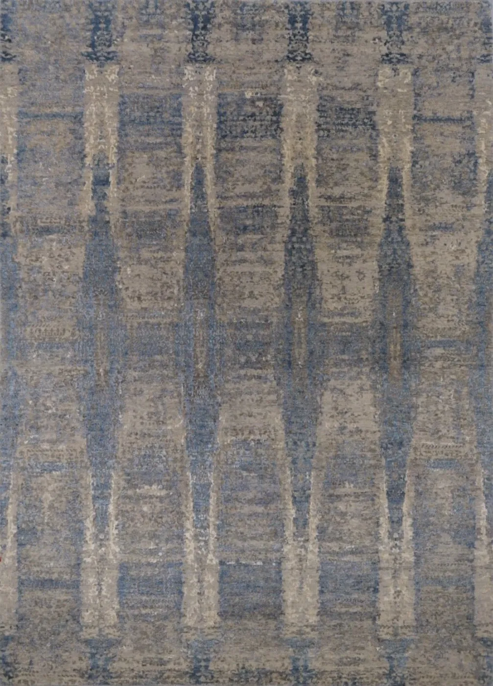 India Contemporary HDFR Hand Knotted Wool & Silk 8x10