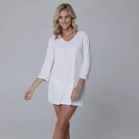 J Valdi Santorini V-Neck Coverup Tunic - White