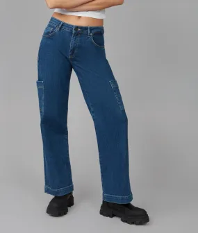 Jeans Lola Jeans Mid Rise Cargo  "sapphire"