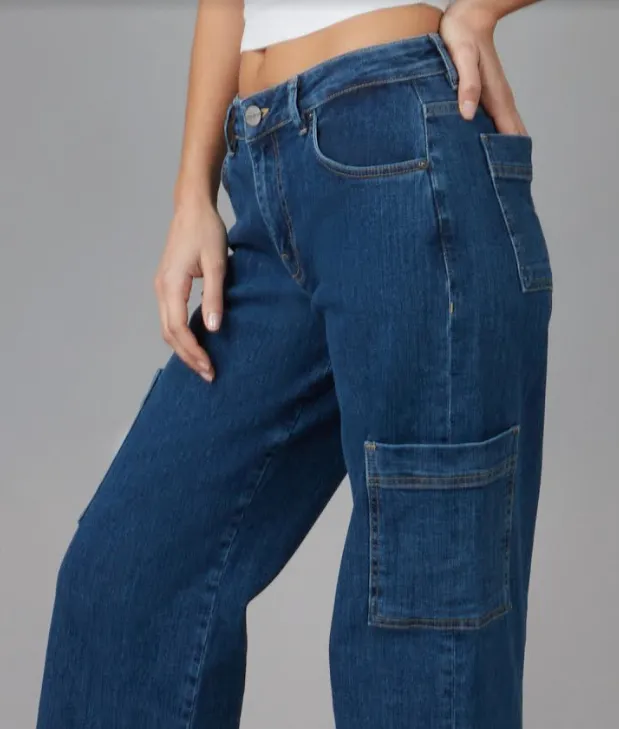 Jeans Lola Jeans Mid Rise Cargo  "sapphire"