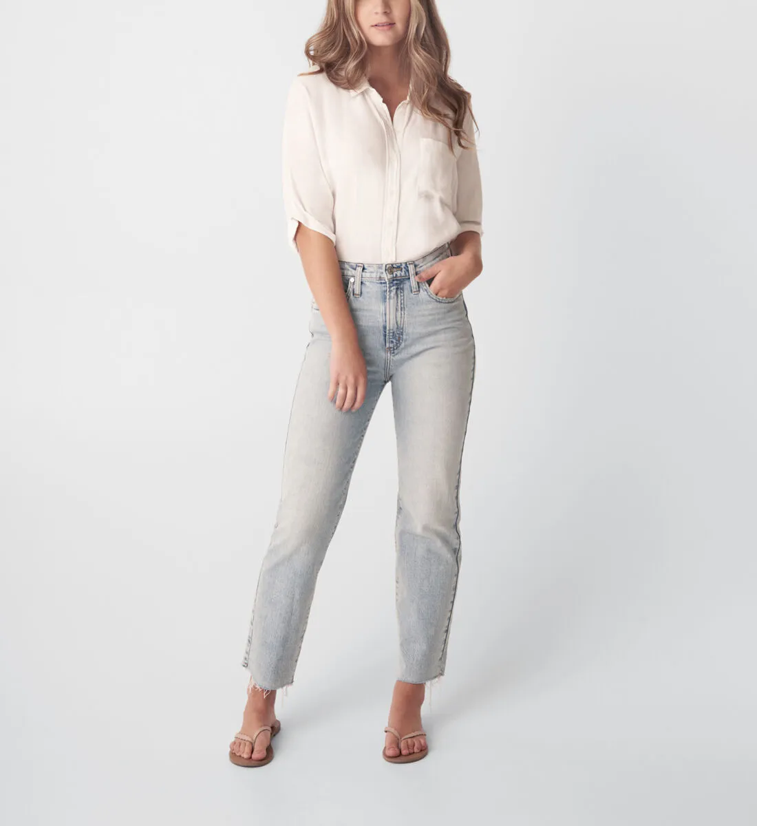 Jeans Silver "Indigo" Highly Desirable High Rise Straight Leg