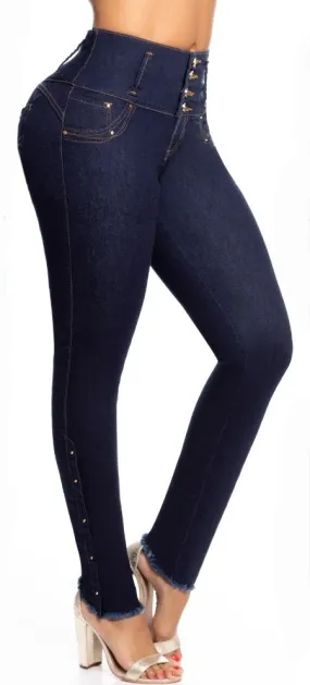 Juliana Push Up Jeans - High Waisted - Dark Blue