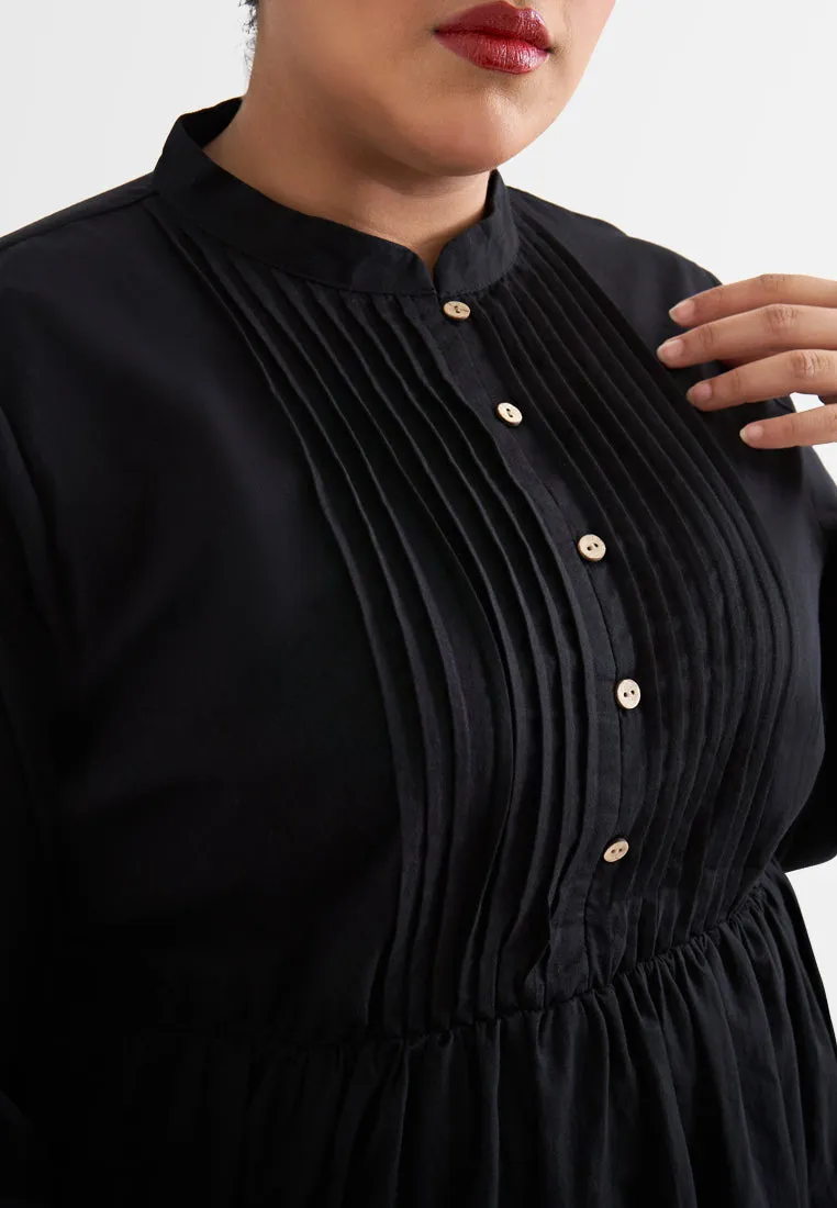 Kala Elegant Elastic Waist Peplum Blouse