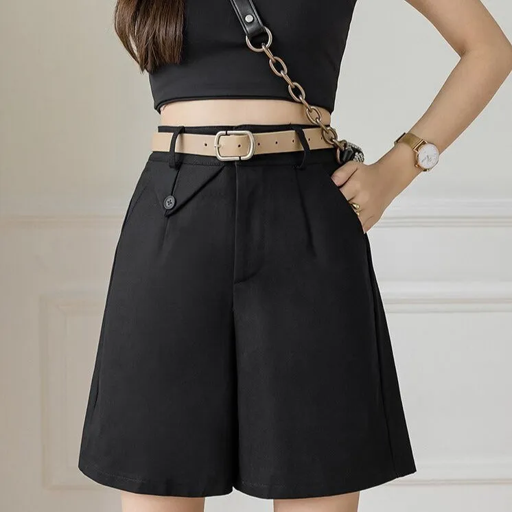Knee-Length Shorts With Wide Legs