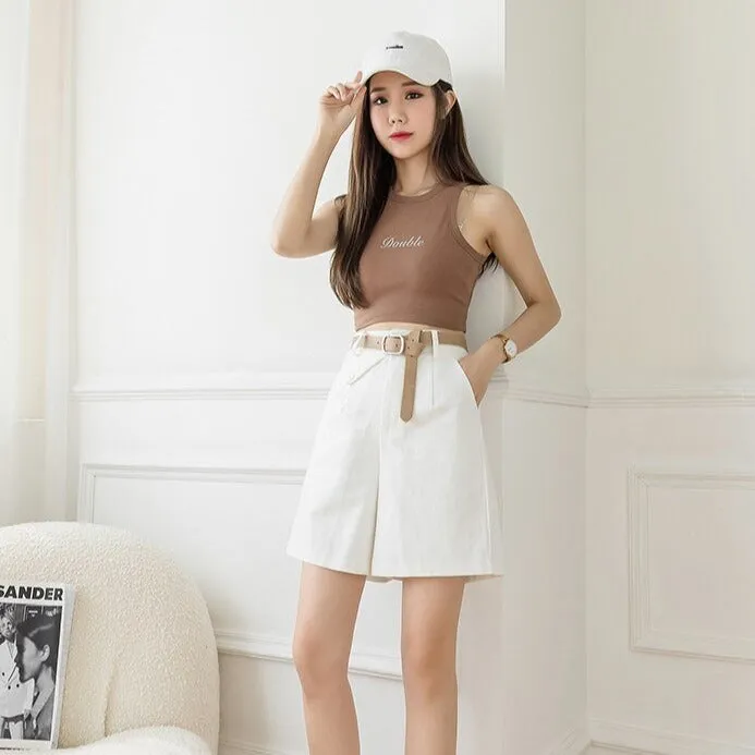 Knee-Length Shorts With Wide Legs