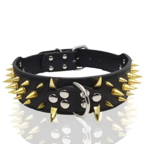 Large Explosion-Proof Rivet Pet Collar - Bite-Proof Design