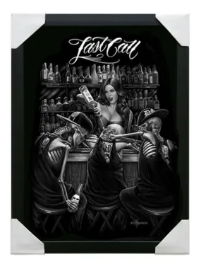 Last Call - Small Framed Canvas Art - 12" x 16"