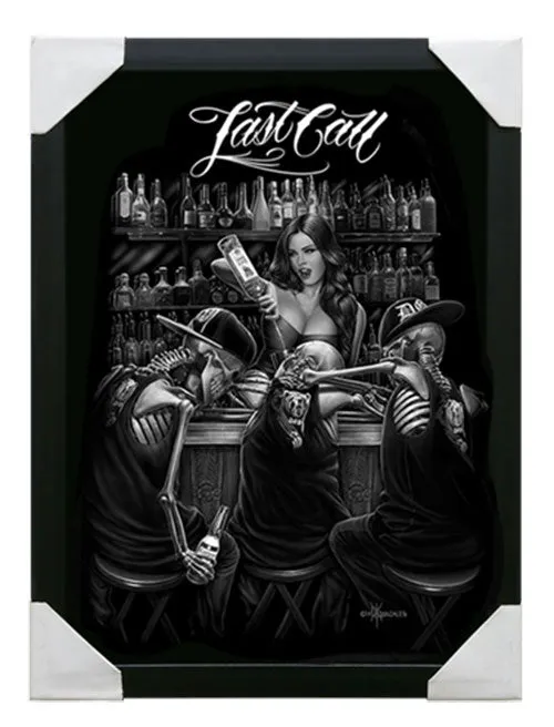 Last Call - Small Framed Canvas Art - 12" x 16"