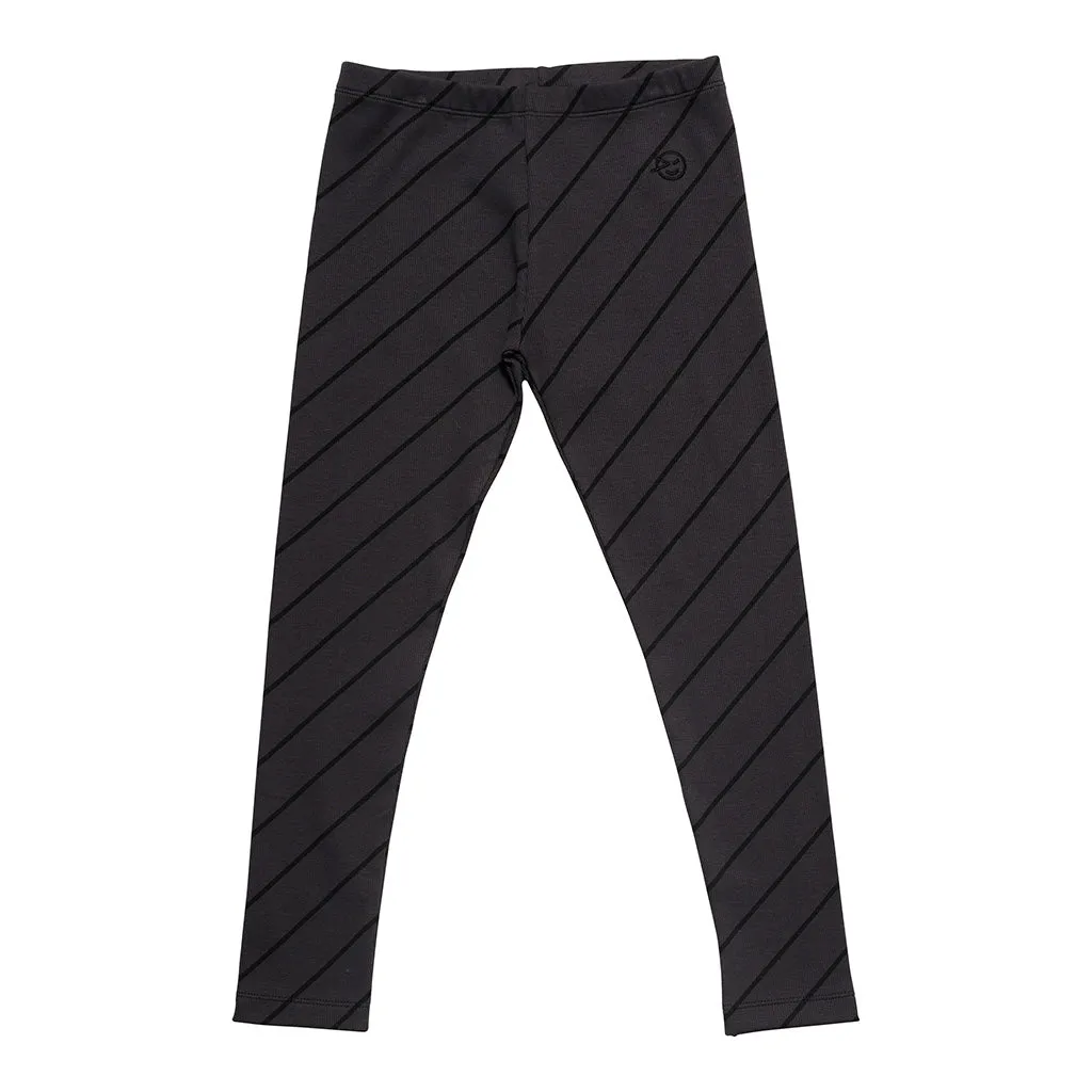 Legging Lost Charcoal Diagonal Stripe