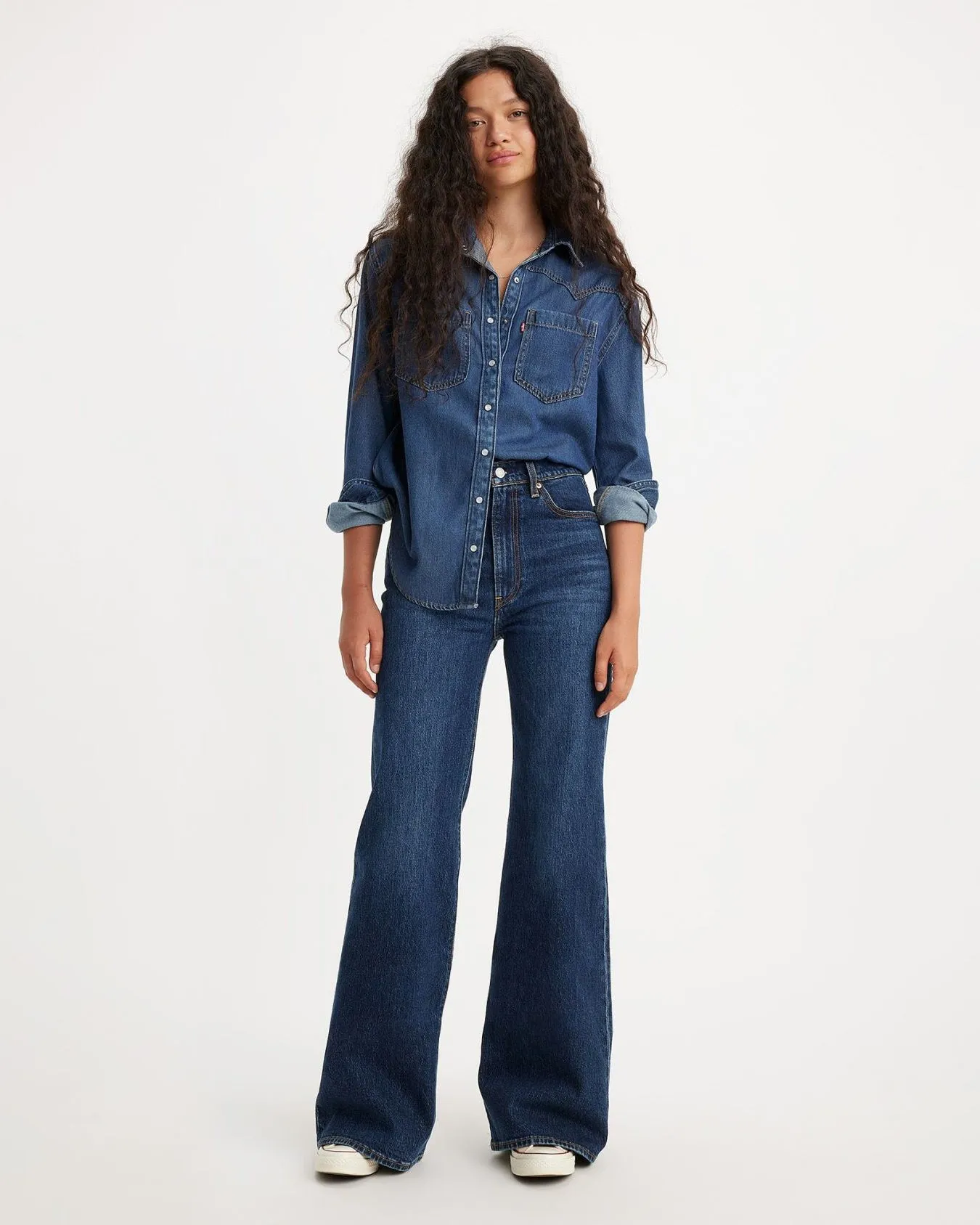Levi's® Womens Ribcage Bells Flared Jeans - Sonoma Train