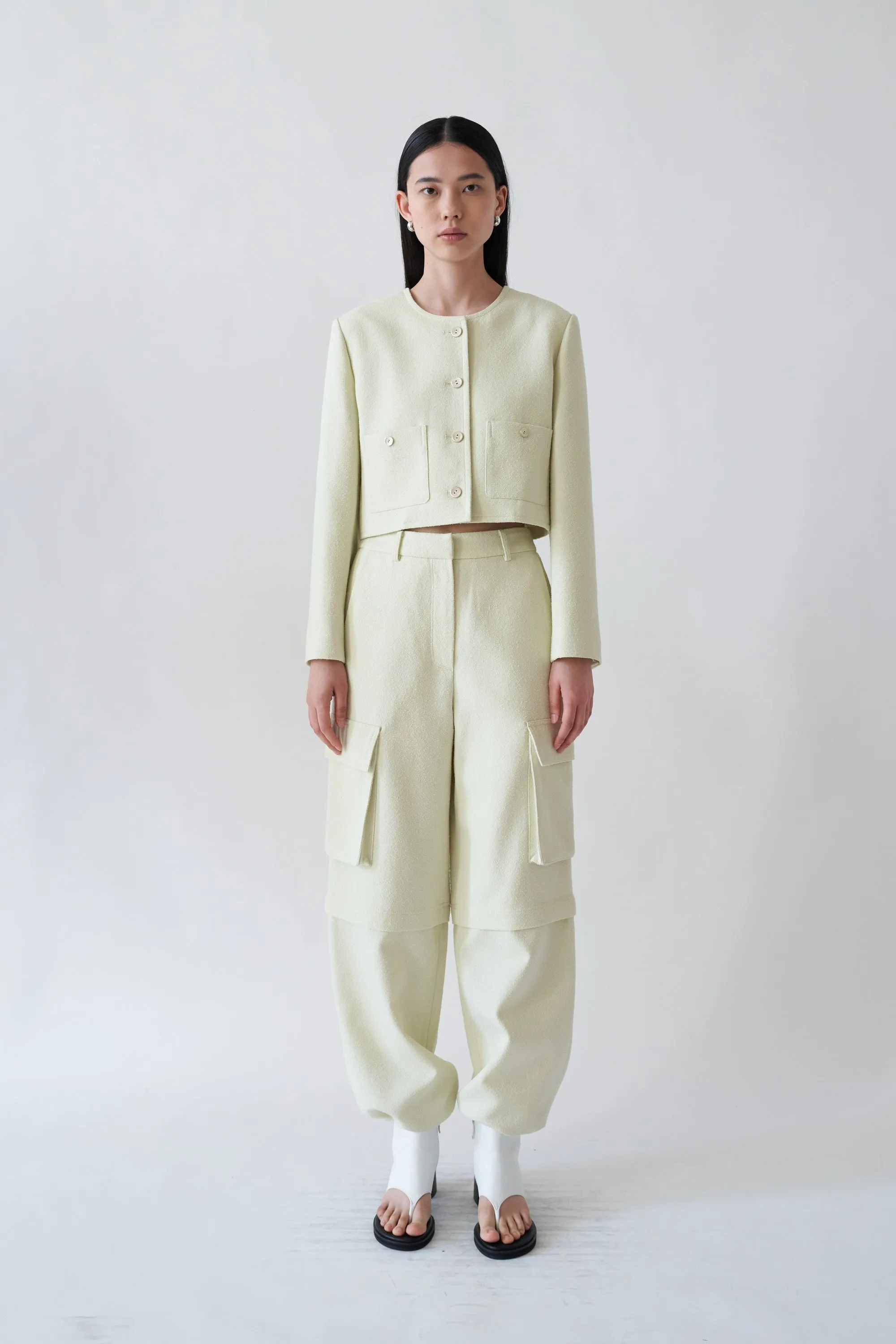 Light Mint Cropped Jacket