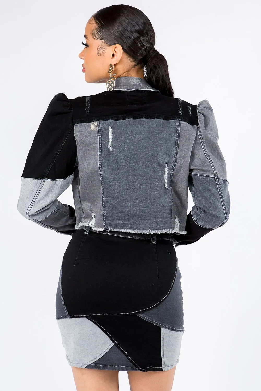 Lil’ Baddie Patchwork Denim Jacket