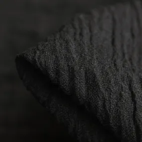 Lisbon Onyx Crinkle Linen