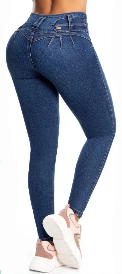 Luana Push Up Jeans - High Waisted - Blue