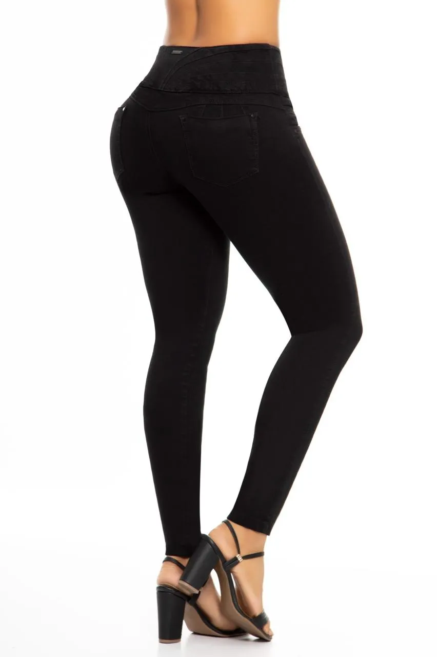 Luna Push Up Jeans - High Waisted - Black