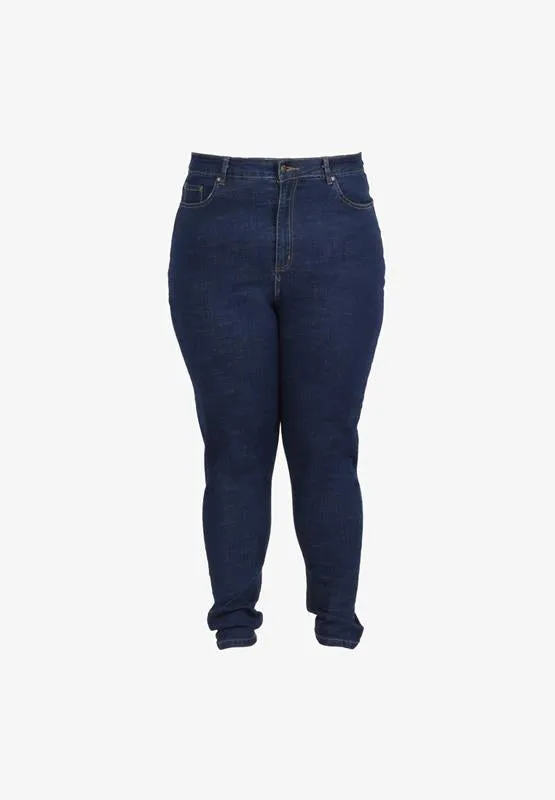 Mamacita High Waist Skinny Jeans - Dark Blue