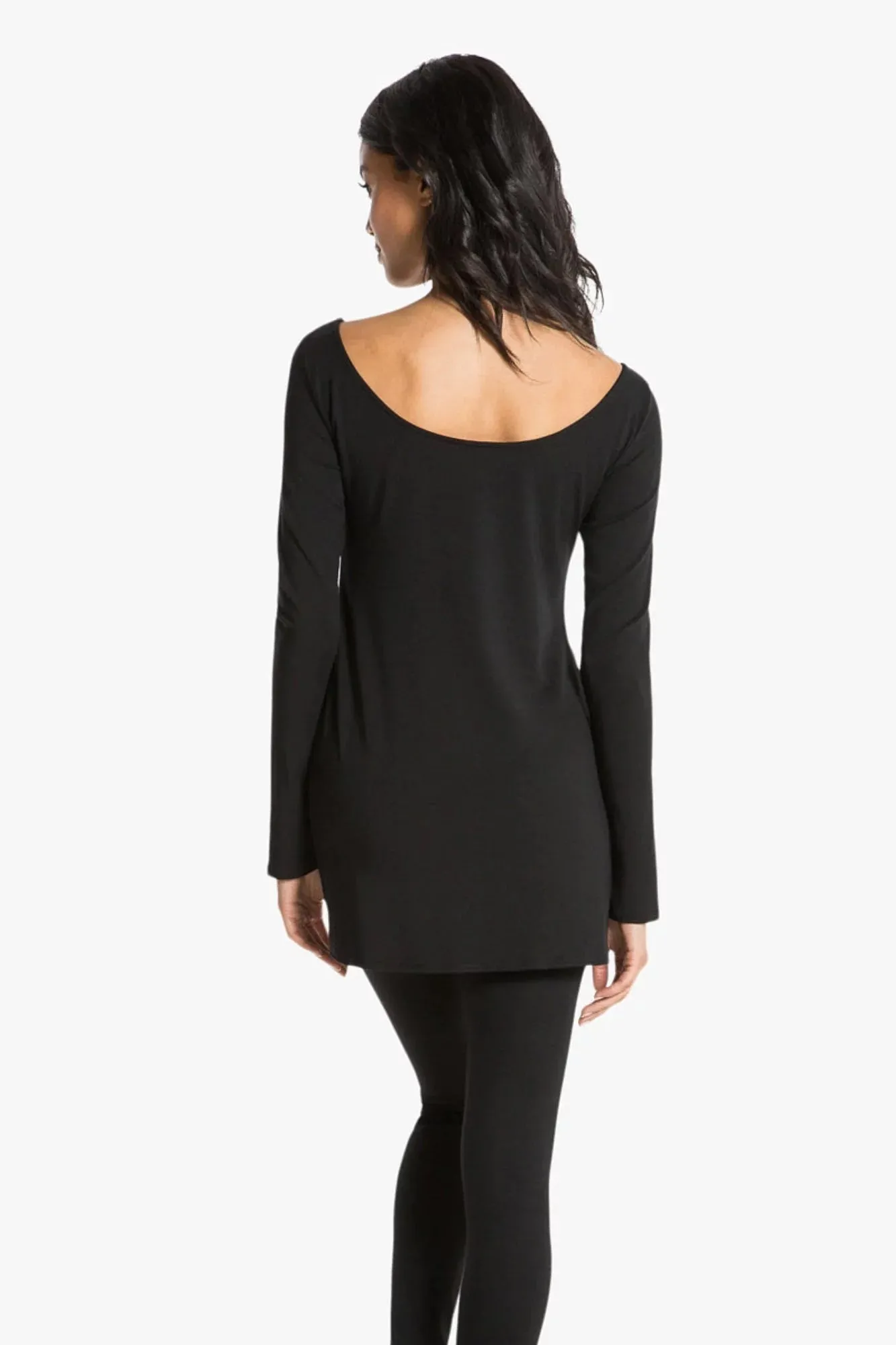 MARINA BOAT NECK TUNIC (BLACK)