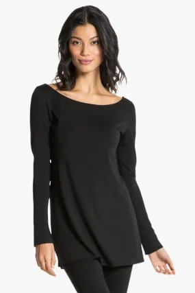MARINA BOAT NECK TUNIC (BLACK)