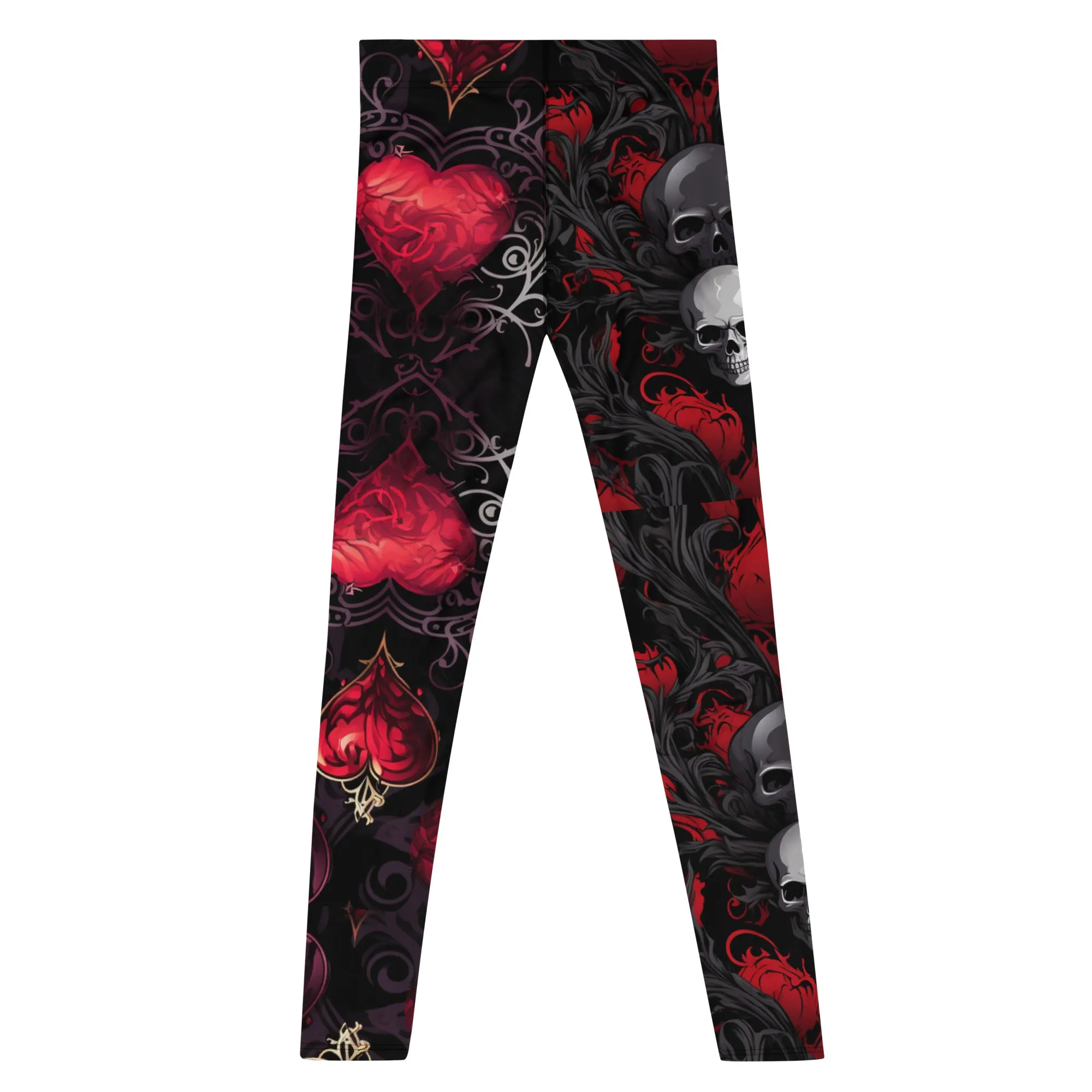 Men's Leggings - Gothic, Hearts, Skulls