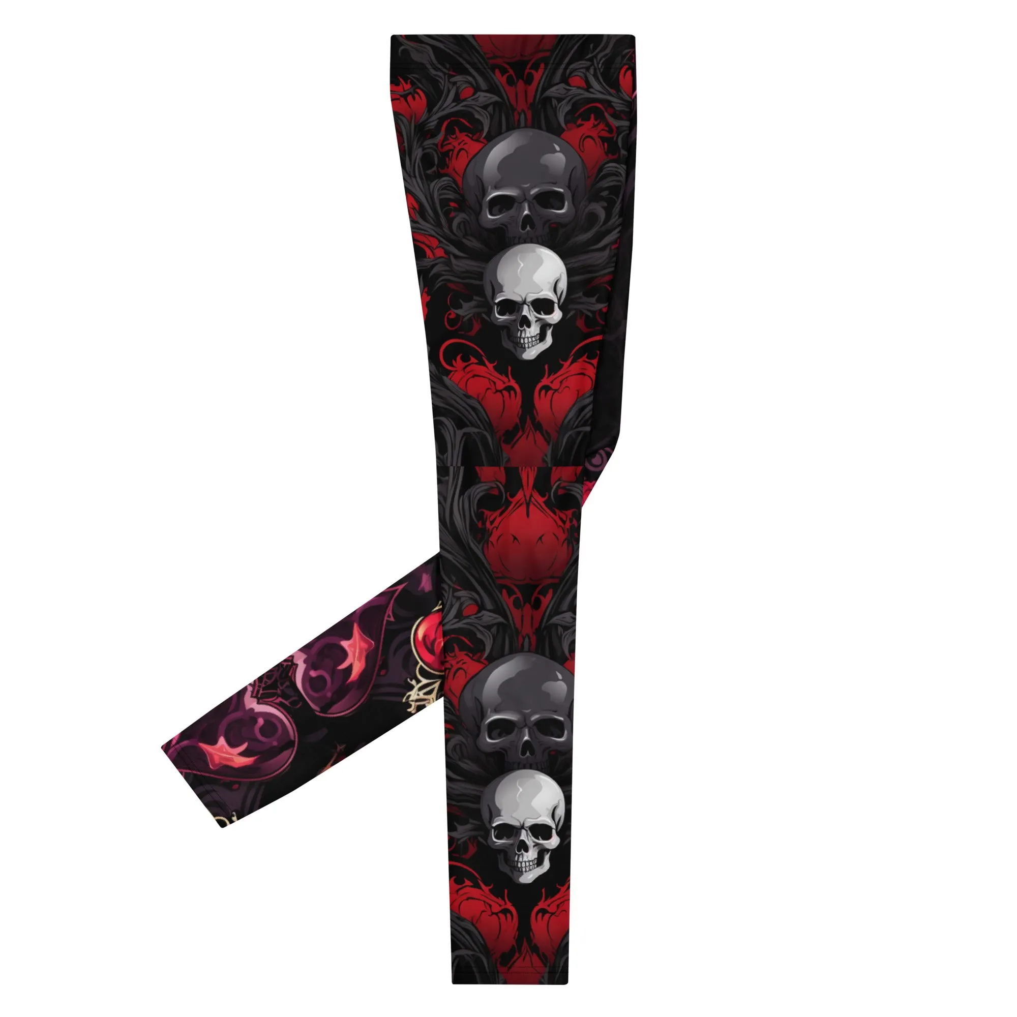 Men's Leggings - Gothic, Hearts, Skulls