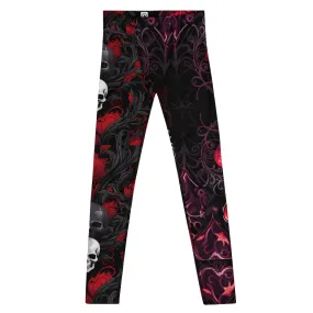 Men's Leggings - Gothic, Hearts, Skulls